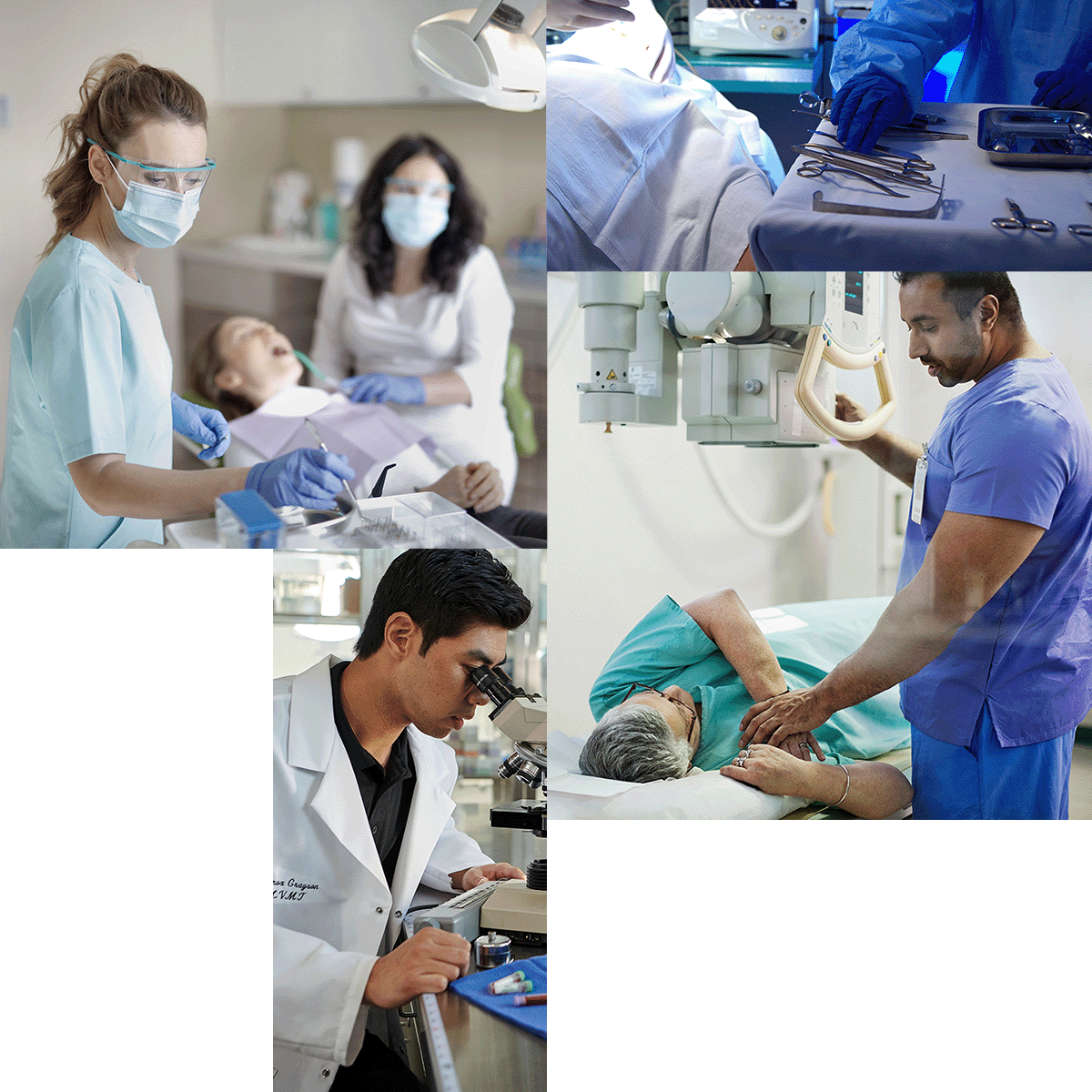 Medical Linen Desktop Collage